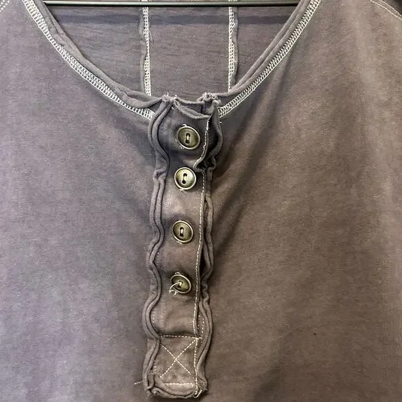 Free People Melodi Henley in Blue Quarry Women’s Size XS - Picture 8 of 13